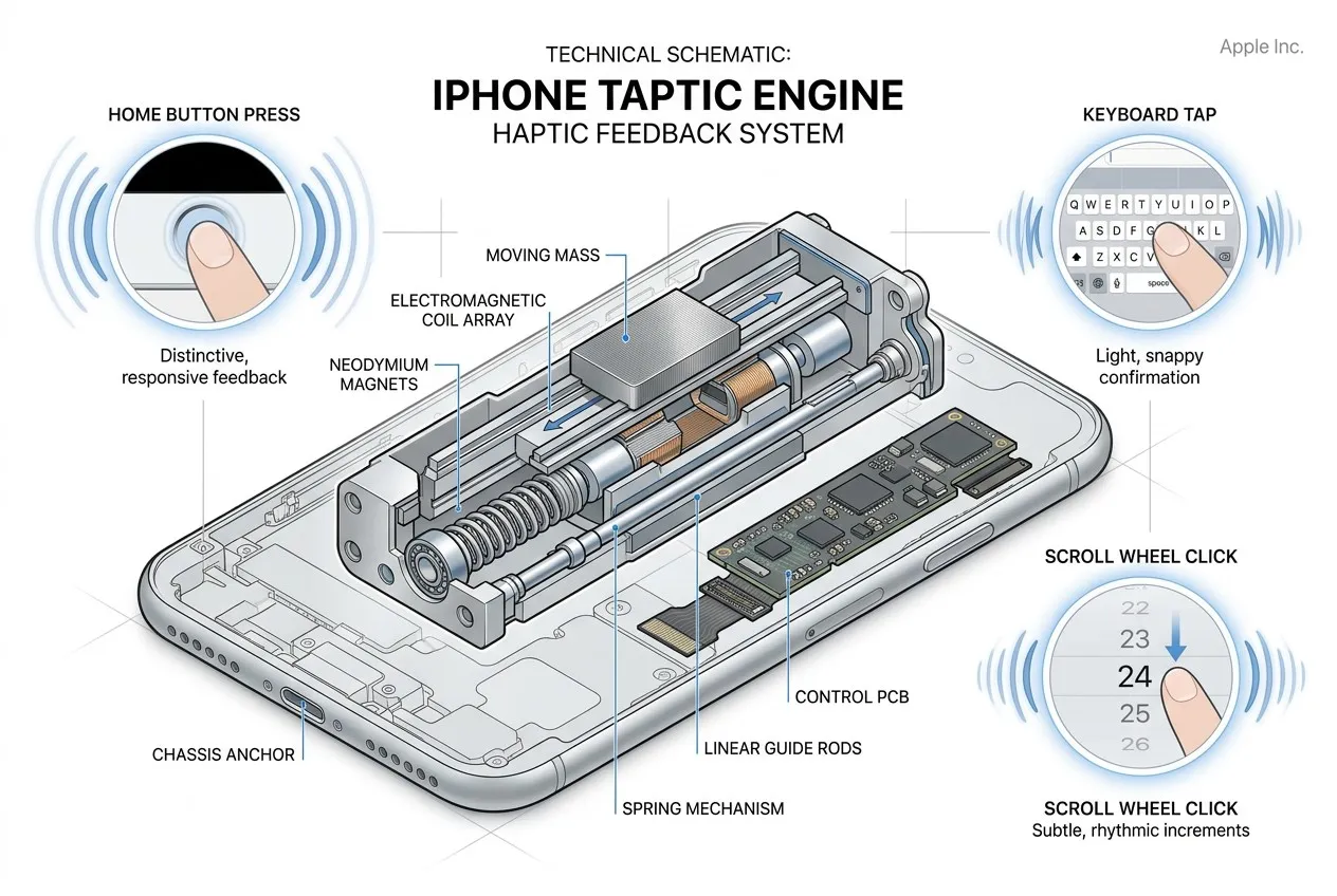 iPhone Taptic Engine 觸覺回饋示意圖